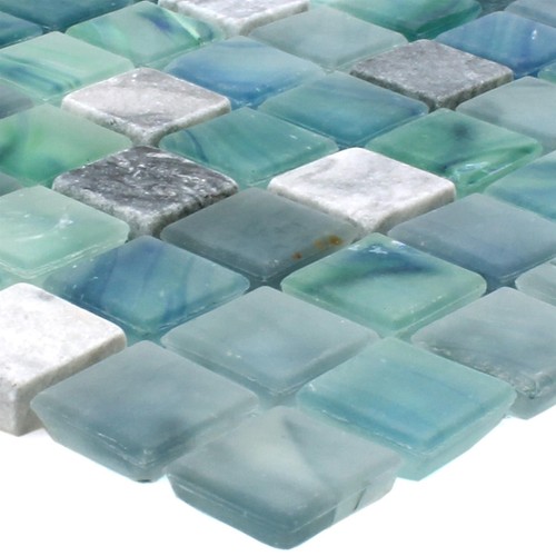 Glas marmor mosaikfliesen - glas,