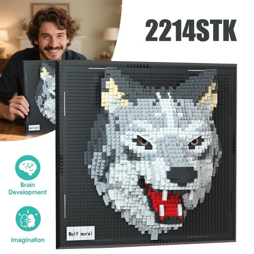 Kreatives wolf bausteine - wolf,