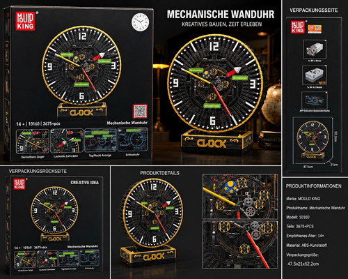 Mould king mechanische wanduhr - mould,