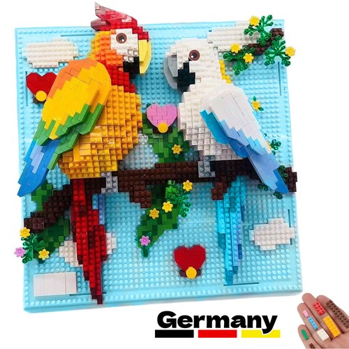 Papagei wandkunst bausteine - wandkunst,