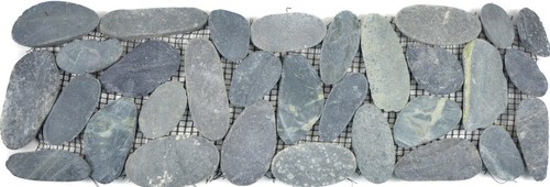 Flußkiesel grau schwarz