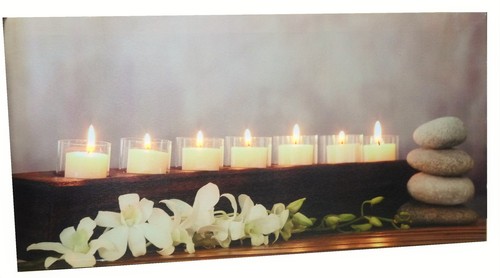 Led wandbild kerzen beleuchtet - led,
